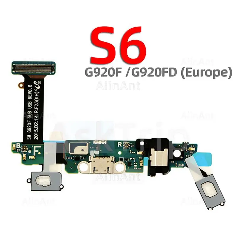 Bottom Dock USB Charger Mic Board Charging Connector Port Flex Cable For Samsung Galaxy S6 S7 Edge G920L G925L G930L G935L image 3