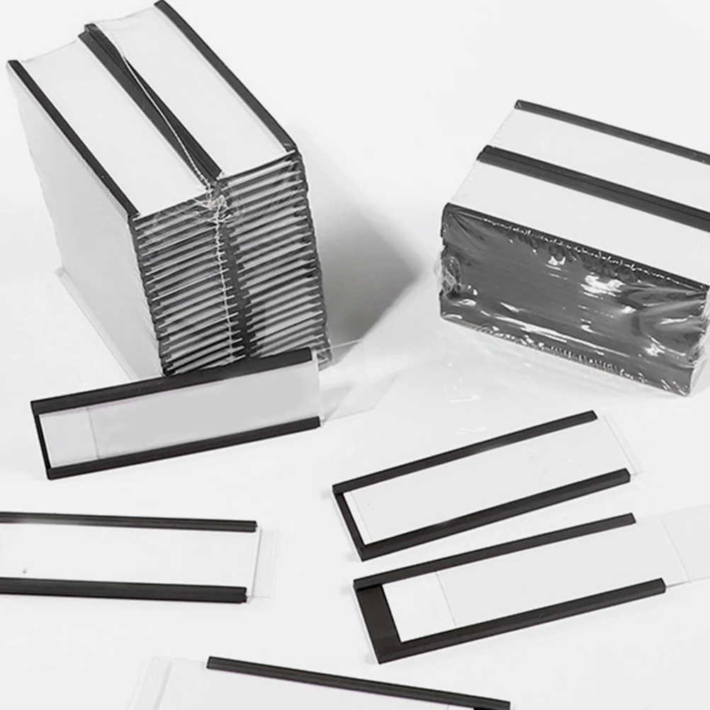 

20pcs Magnetic Label Holders Shelf Price Display Supermarket Warehouse Sign Holder Strip Paper Ticket Organizer
