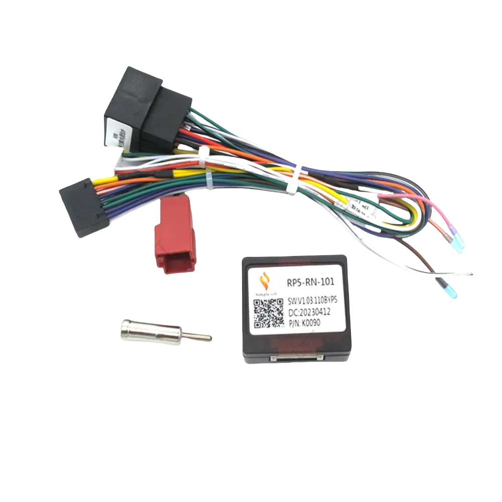 For RENAULT Megane 2 Clio 3 2004 - 2007 Canbus RP5-RN-101 Android GPS Player Power Cable Audio Adaptor Dash Trim Kit Facia Panel