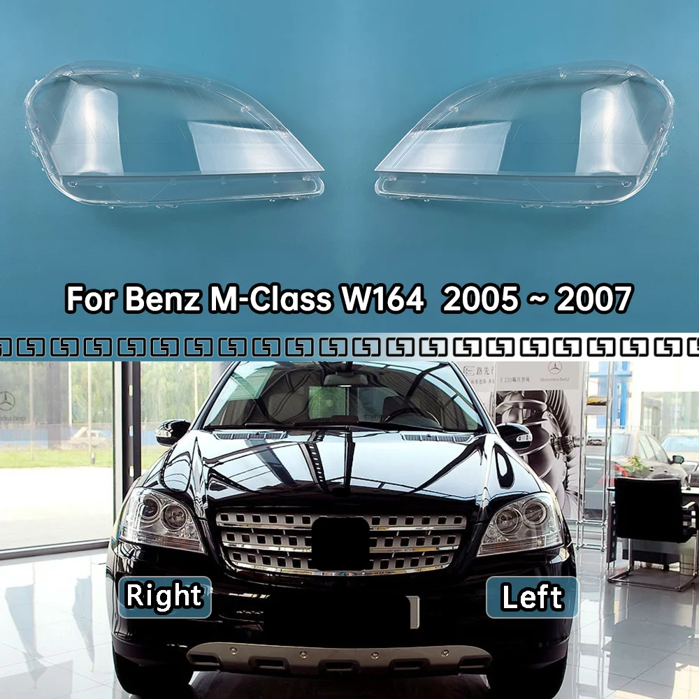 

For Mercedes-Benz M-Class W164 ML280 ML320 ML420 ML500 2005 2006 2007 Car Headlight Headlamp Clear Lens Auto Shell Cover