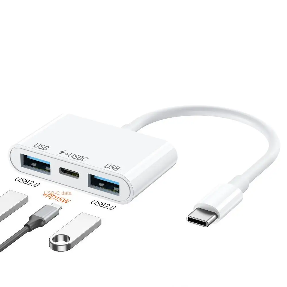 FC&EC WFYEAR جاهز للشحن 3-5 منافذ USB 2.0 Type-C Hub مع شاحن محول متعدد المنافذ 480 ميجابايت في الثانية محطة إرساء من النوع C للهاتف