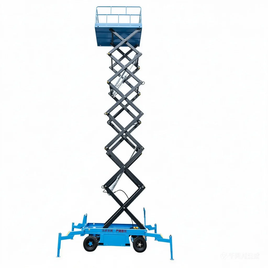 18 meters mobile scissor lift electric hydraulic lift platform mobile aerial work vehicle