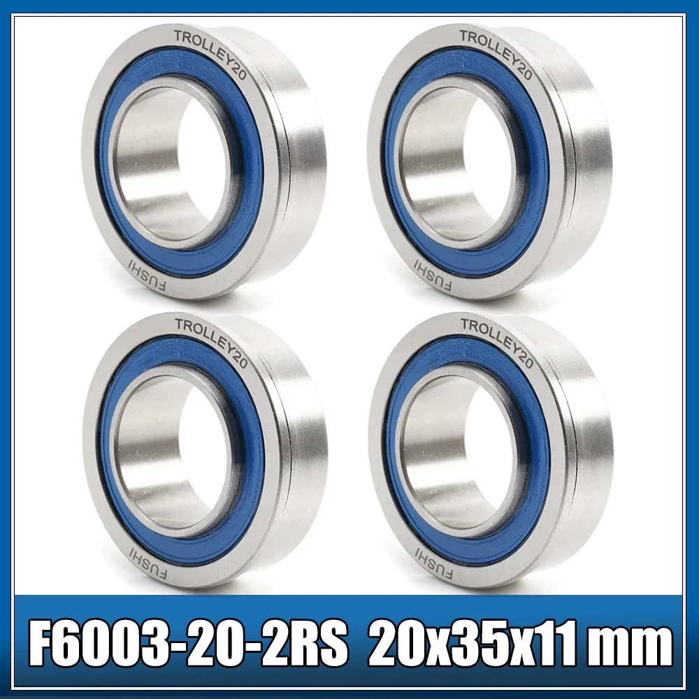 

F6003 Wheelbarrow Bearing 20x35x11mm 4PCS Push truck Garden Trolley 20 19x35x11 17x35x10 Garden Cart Wheel Flange Ball Bearings