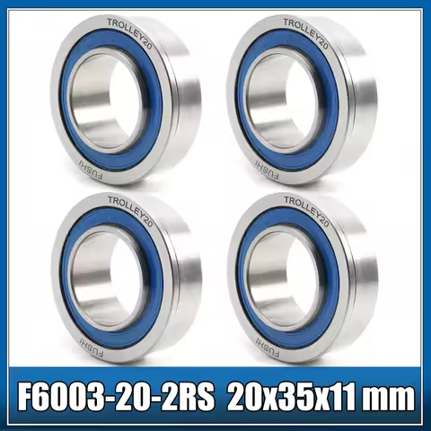 F6003 Wheelbarrow Bearing 20x35x11mm 4PCS Push truck Garden Trolley 20 19x35x11 17x35x10 Garden Cart Wheel Flange Ball Bearings