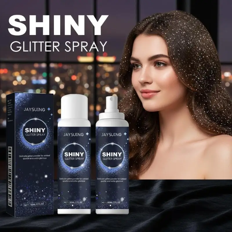 Hair Body Glitter Spray Silver Shine Holographic Highlight Quick Dry Sparkling Makeup For Birthday Party Occasions