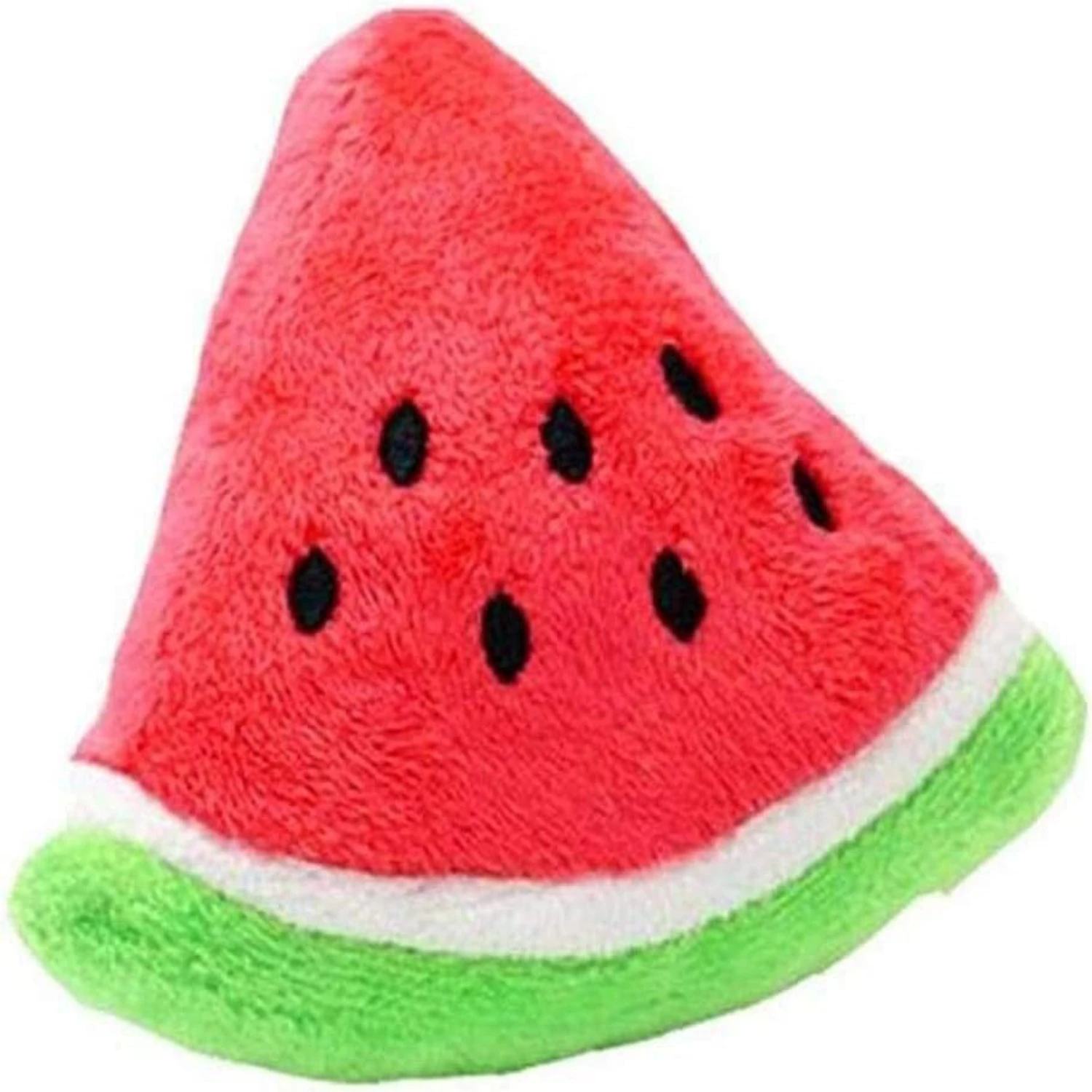 

Fluffy and Entertaining Watermelon Pet Toy - Perfect for Small Dogs and Chewy, Squeaker-Loving Puppies! Includes 1pc Triangle Ba