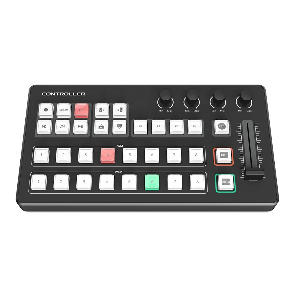 MYTECH Midi Panel Video Switcher Mixer Mini Video Record 8-channel Controller With Usb for Ptz Camera Streaming