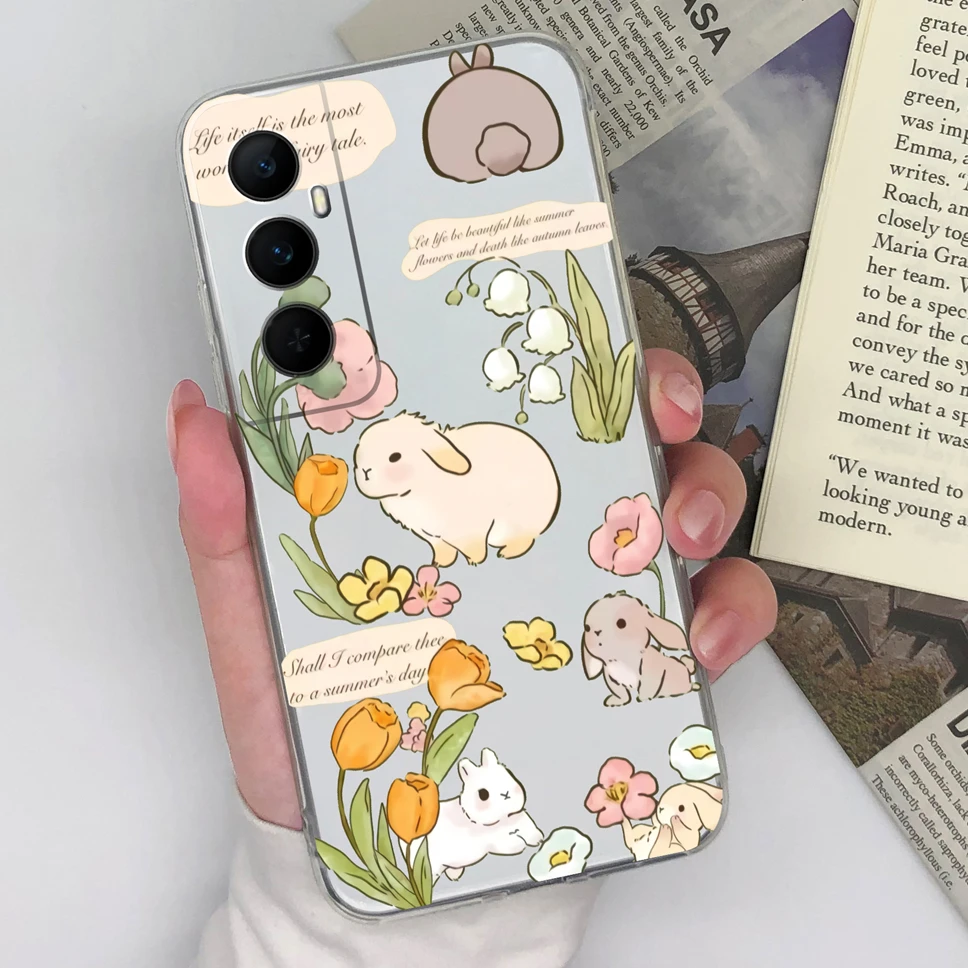 ل Realme C65 C65S 4G 5G جراب هاتف تصميم جميل أنماط غطاء واضح لينة بولي يوريثان سيليكون واقية قذيفة ل Realme C 65 Funda