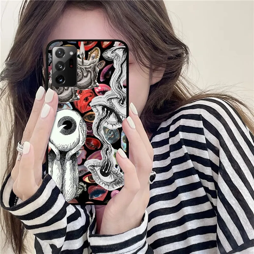 Scary Face Eyes Phone Case For Samsung Note 8 9 10 20 Pro Plus Lite M 10 11 20 30 21 31 51 A 21 22 42 02 03