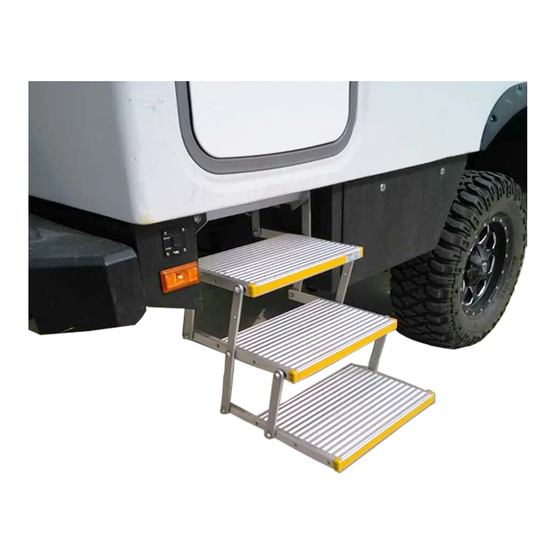 

Manual Folding RV Camper Step Aluminum Alloy Side Step For Van Camping Car Trailer Motorhome Truck Caravan Load Capacity 200kg