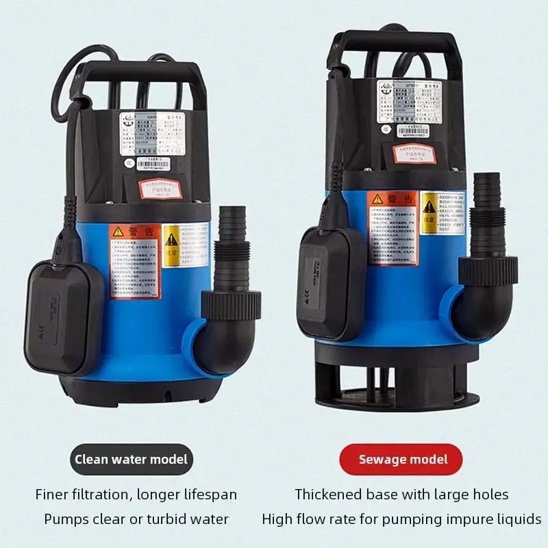 

Q900B3 Plastic Submersible Pump Sewage 220V Seawater Fish Pond Circulation Automatic Bottom Suction