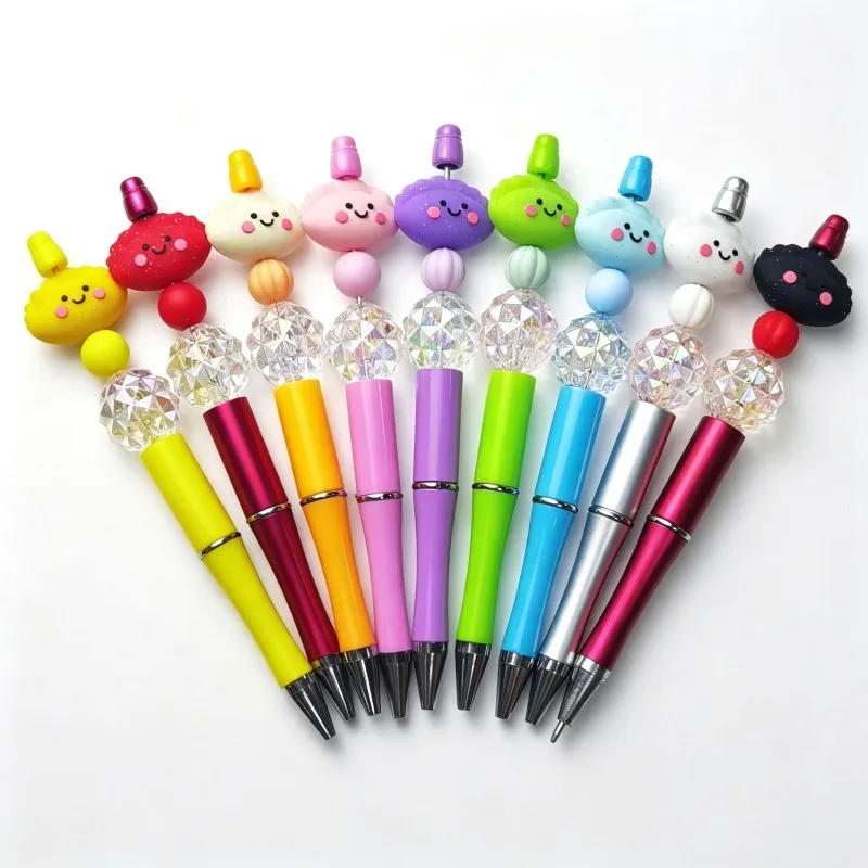 20pcs New 3D Silicone Beads Food Grade Cartoon Focal Beads For Jewelry Making DIY Pen KeyChain Accessories Baby Silicone Beads