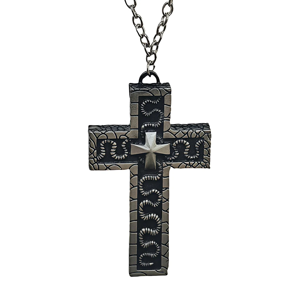

Cross necklace with secret compartment,Necklace With Old Cross Pendant,Gothic Punk Hip Hop Fashion Unique Hidden Storage Jewelry