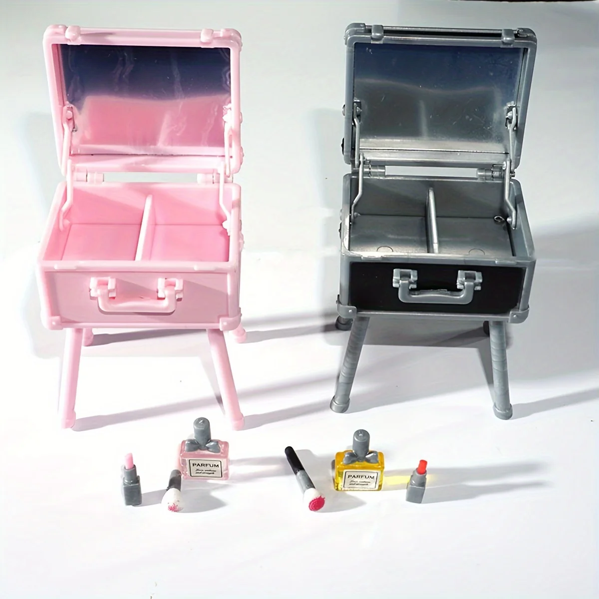 

1set dollhouse Mini Makeup Case model playhouse Bedroom Lipstick and perfume accessories Perfect for collectors and hobbyists