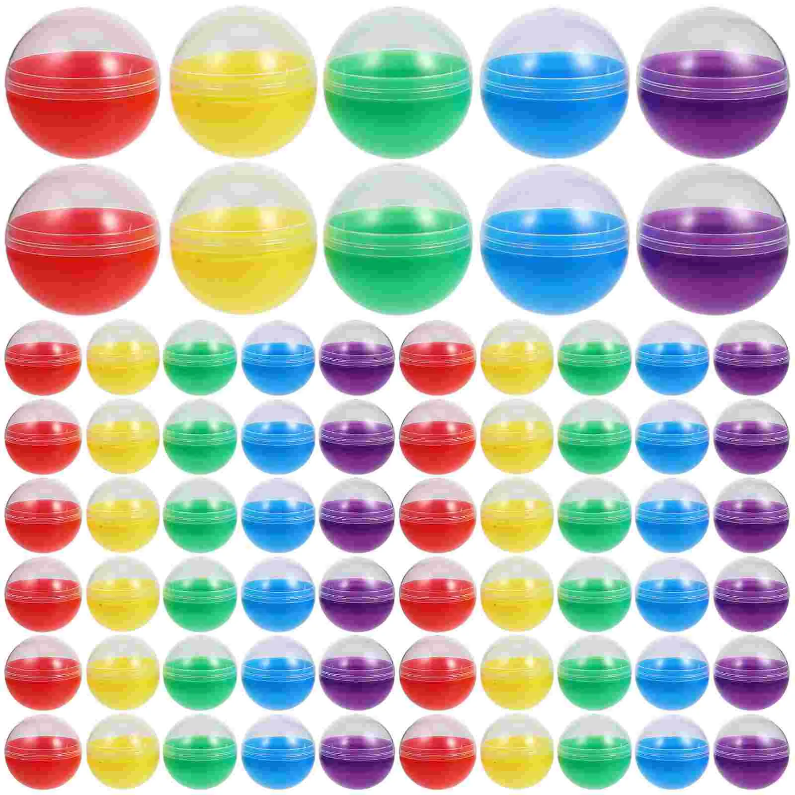 120 Pcs Inflatable Shell Toy Fillable Capsules Balls Gumballs Vending Plastic Bubble Machine Empty
