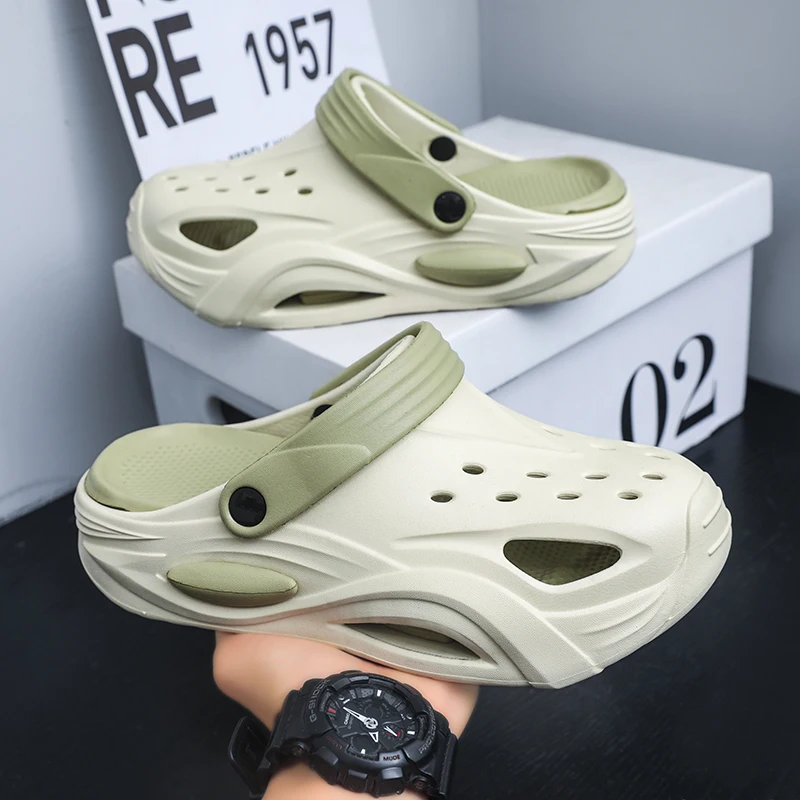 Sandalias de Verano para Hombre, Dos en Uno, para Deportes y Uso en Exteriores, Antideslizantes y Amortiguadoras, Chanclas de Playa para Uso Diario