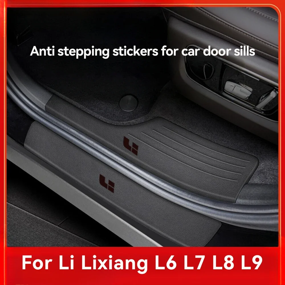 

For Li Lixiang L6 L7 L8 L9 Car Leather Threshold Strip Protection Anti Stepping Sticker Interior Accessories