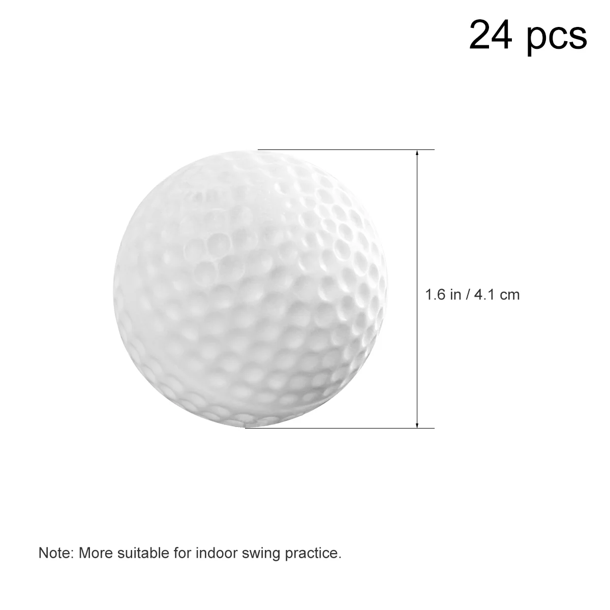 TOYMYTOY 24pcs Plastic Balls Game Toy Balls Practice Balls for Kids Children Golfer (White)