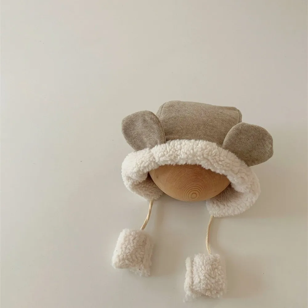 

Kawaii Cute Bear Ear Hat Winter Fleece Baby Beanie Cap Thick Warm Ear Protection Hat Boys Girls