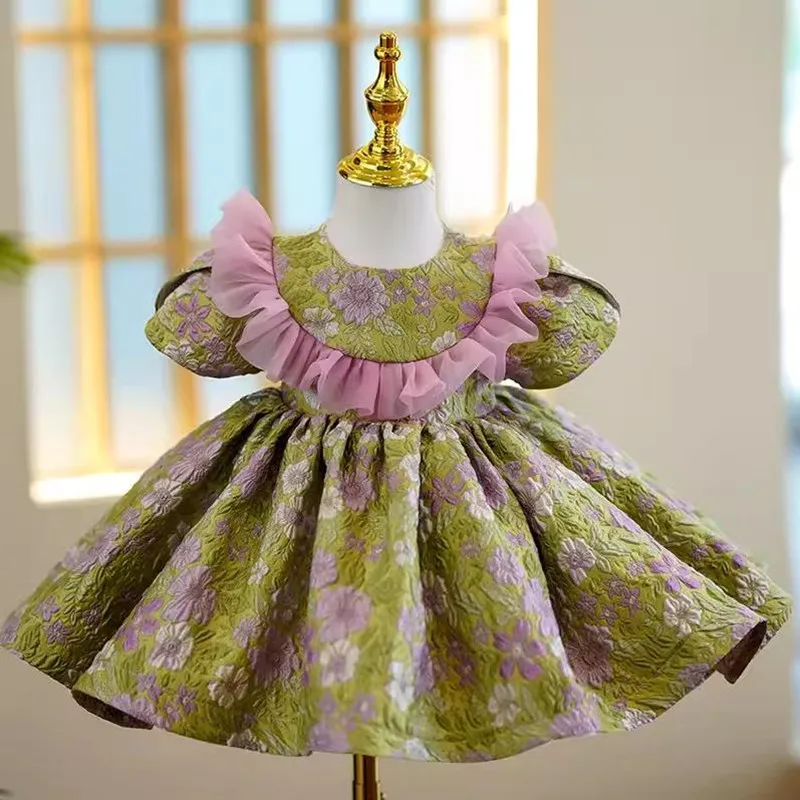 

High-End Children's host's Performance Evening Gown Kids Wedding Birthday Baptism Eid Party Girls Dresses A3592