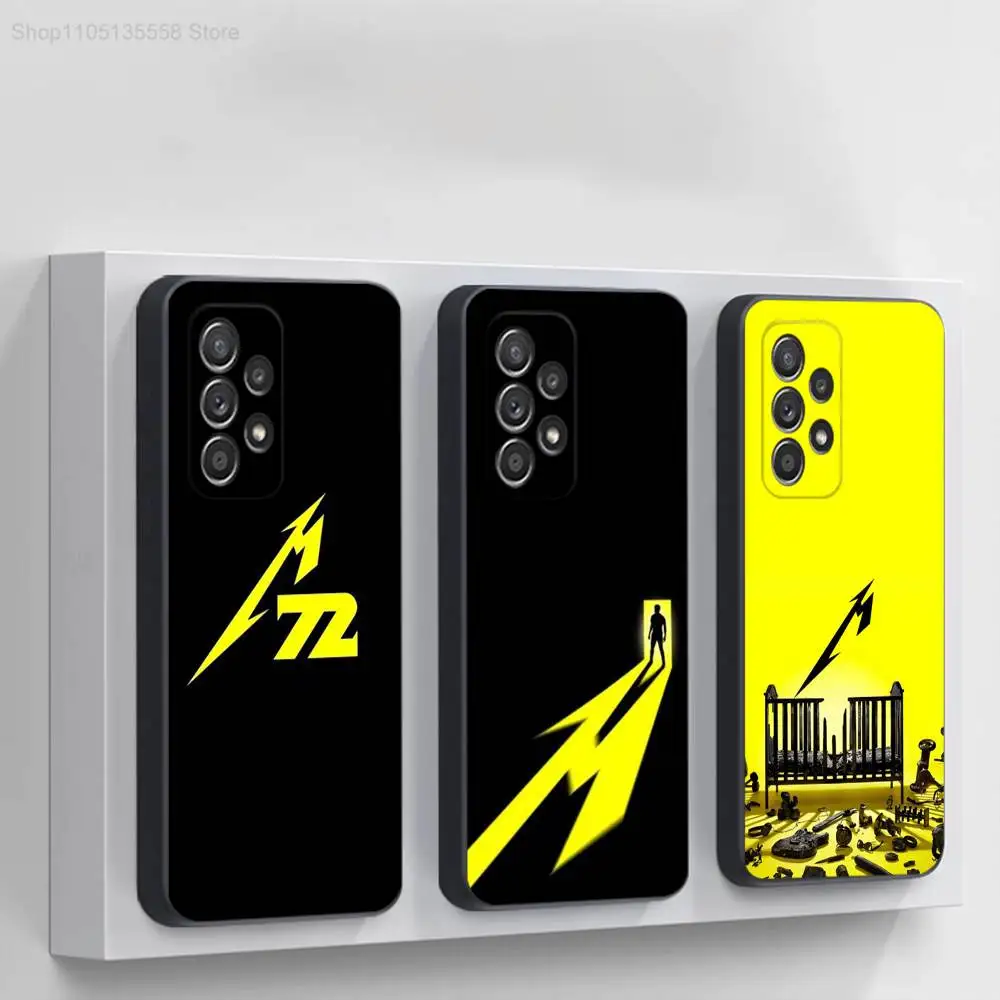 

Music M-Metallicaess Phone Case For Samsung S 25,24,23,22,30,21,10,9,Ultra,Plus,Lite,FE,4,5G Black Soft Case