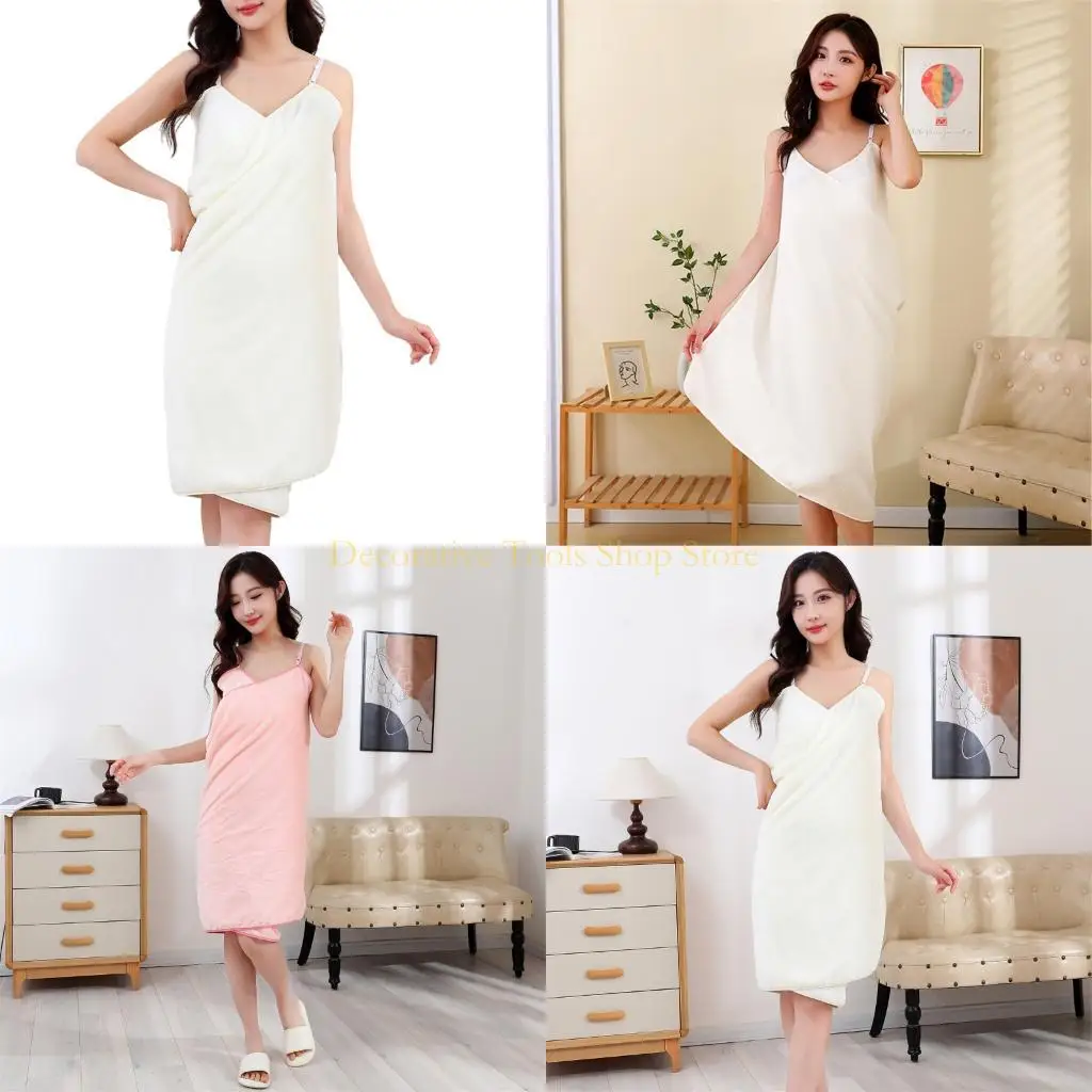 

QX2E High Densities Corals Fleece Bathrobe Loungewear Easy Caring Casual Wear for Winter Relaxation