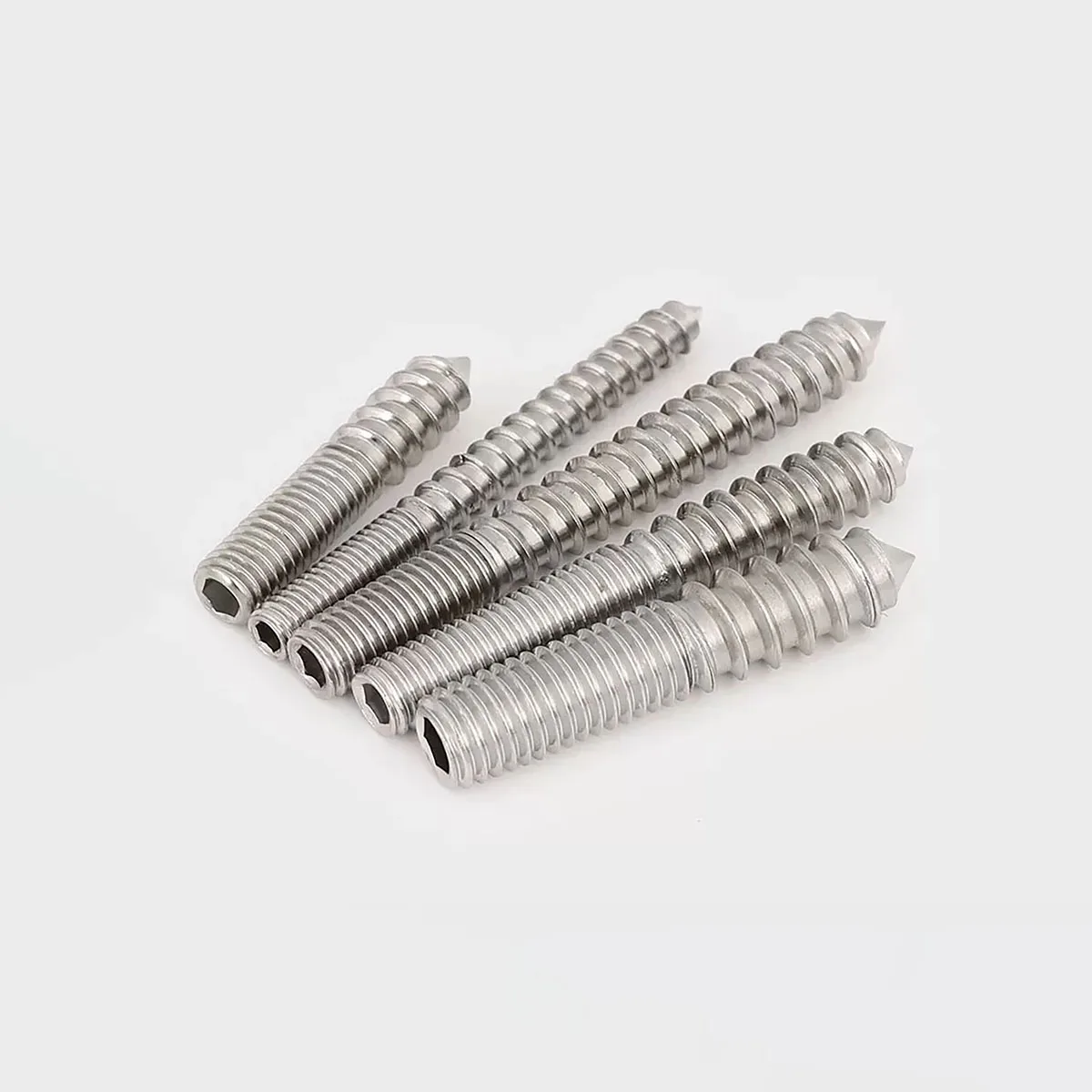 304 Stainless Steel Double-Head Thread Tapping Screw/Hexagon Socket Pointed Tail  Bolt