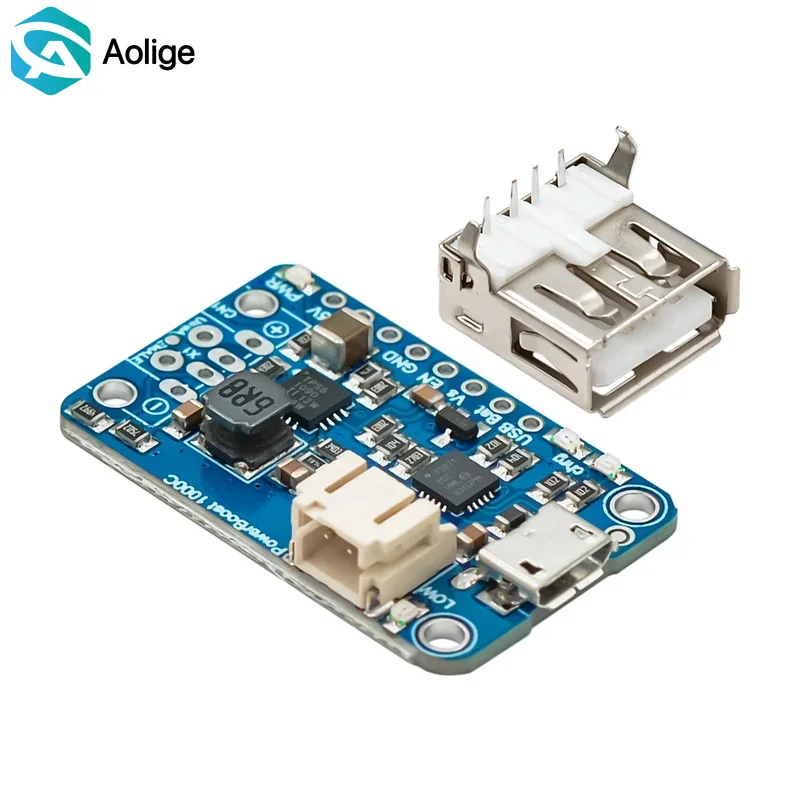 

Rechargeable 5V Lipo USB Boost Charger 1A PowerBoost 1000 2465 Spot Module - High Capacity 1000C for Electronic Components