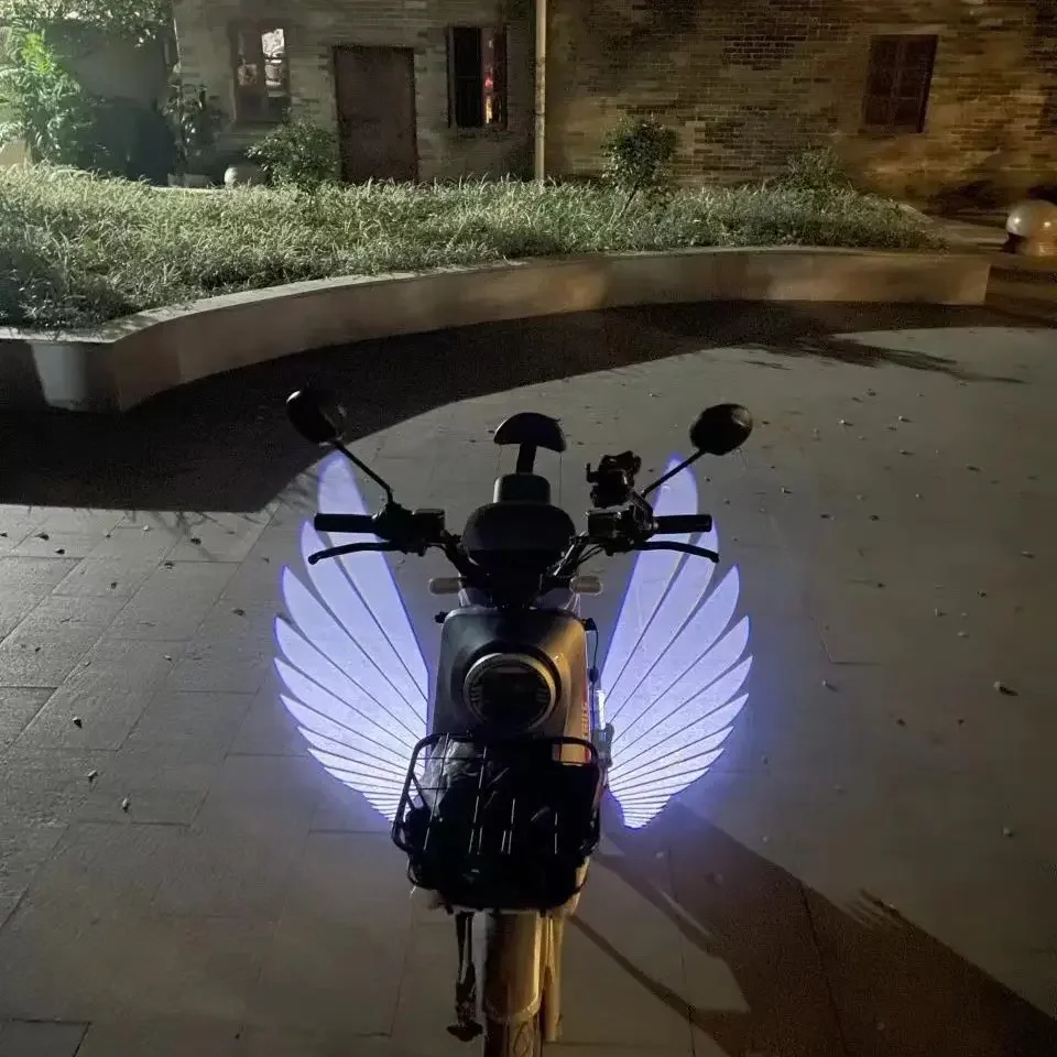 Angel Wings Motorcycle Pedal Electric Car Atmosphere Courtesy Lamp Flash Motorcycle Universal