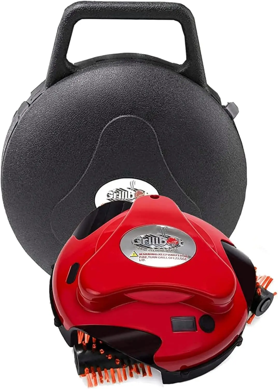 

Automatic BBQ Grill Cleaner Robot with Nylon Brushes, Scraper and Carry Case for Easy Hands-Free Cleaning