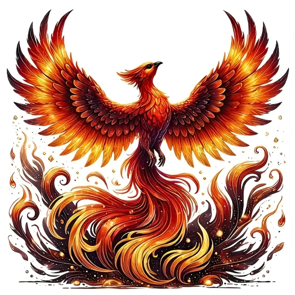 

Colorful Burning Phoenix Pattern Premium Waterproof Vinyl Stickers Exquisite Car Suitable for Windows Bumpers Laptops