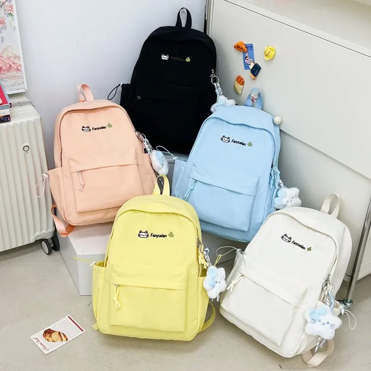 

Милый рюкзак с рисунком в горошек для собак, свежий и стильный, из нейлона, на два плечо, для путешествий, для студентов колледжей и старшеклассников...