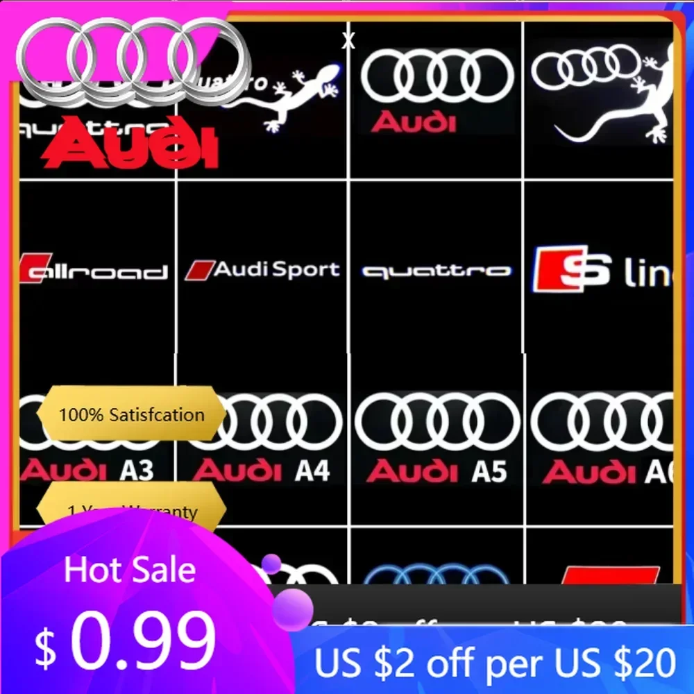 

Колпаки на колесные диски (2/4 шт.) с LED-подсветкой для Audi: Audi S LINE, S, TT, RS, A1, A3, A4, A5, Q3, Q5, Q7, Q8, Audi Gecko, Quattro, Floo.