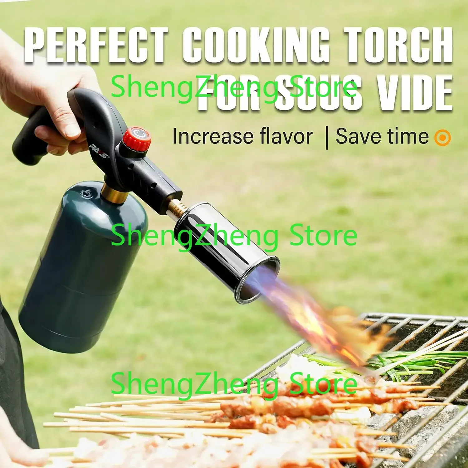 POWERFUL Propane Cooking Torch, , Steak, BBQ Grill Gun Kitchen Blow Torch, Handheld Culinary Torch （(Tank Not Included)