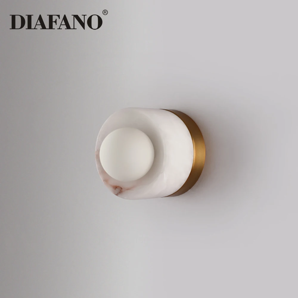 

Роскошный настенный светильник для спальни, прикроватная тумбочка из натурального мрамора, светодиодные светильники G9, элитная гостиная, прихожая, лестница, раковина, настенное бра