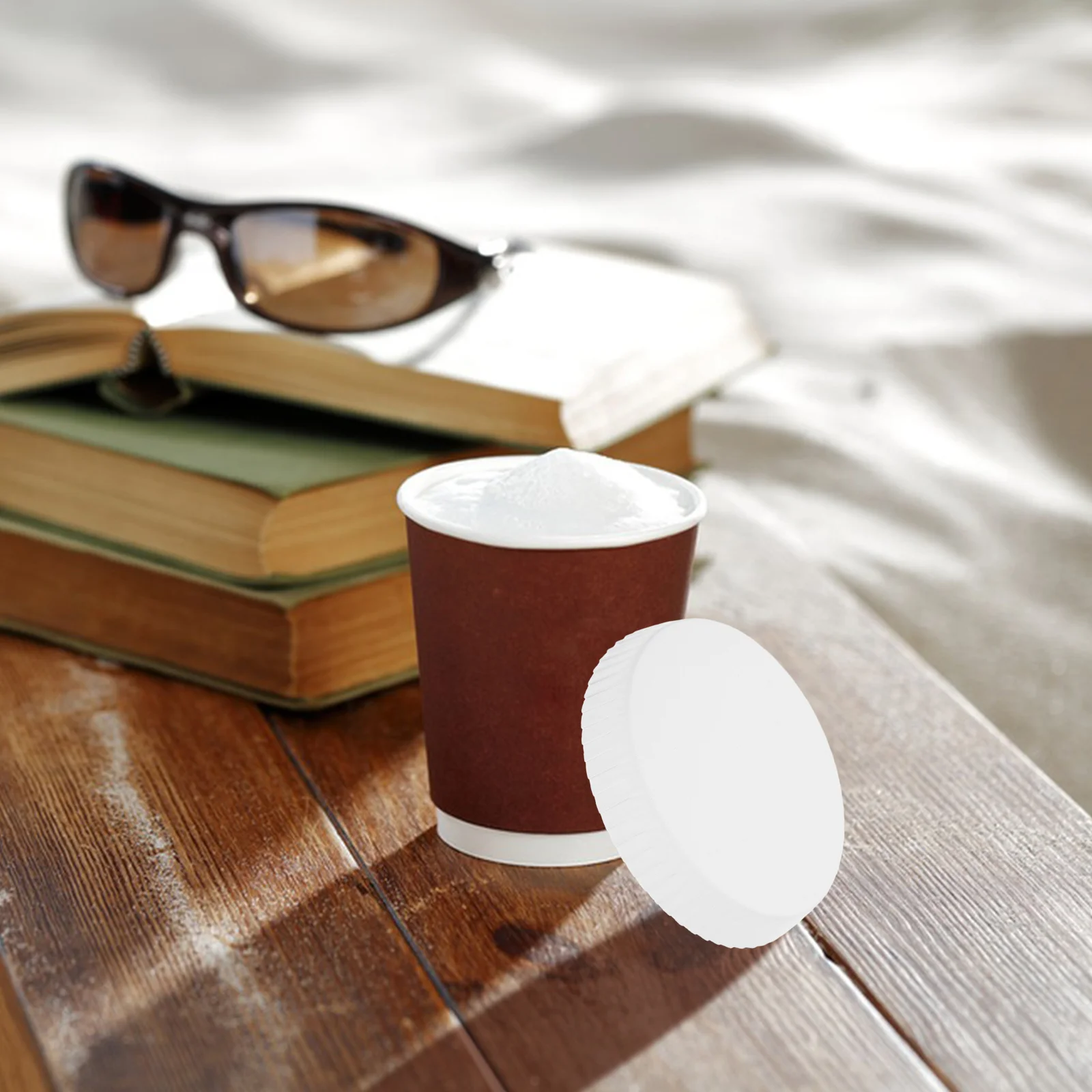 100 Pcs Paper Cup Lid Caps Mug Hot Lids Coffee Covers Unbreakable Cups Glasses Drinking