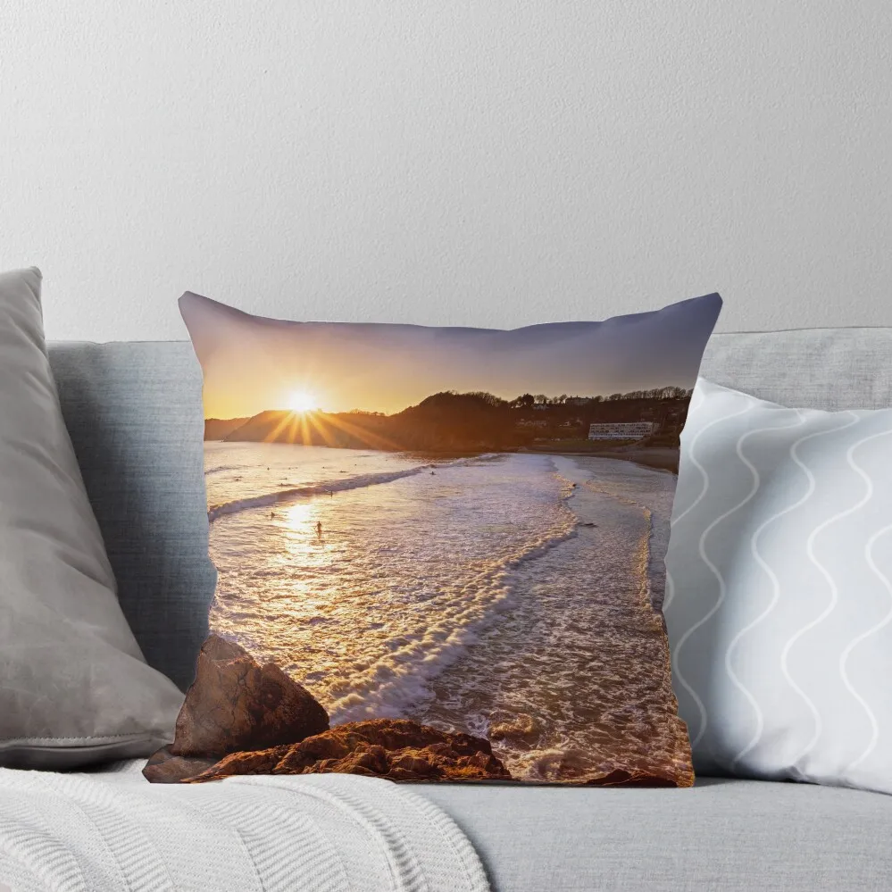 

Caswell Bay, Gower Throw Pillow Cushion Cover Set Covers For Sofas Cushions For Children pillow