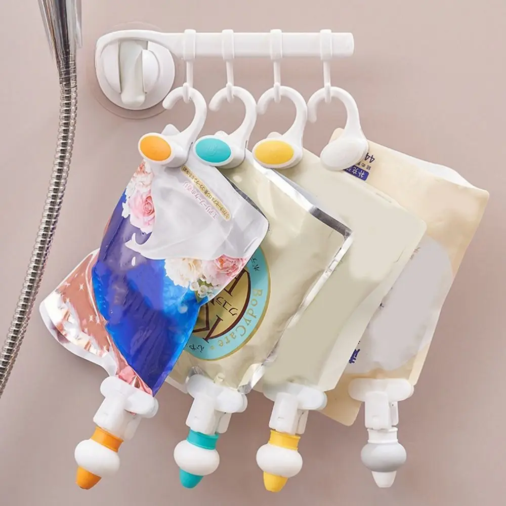 Silicone Bagged Liquid Control Squeezer Upside Down Japanese Style Shampoo Dispensing Pouch Squeezer Labor Saving