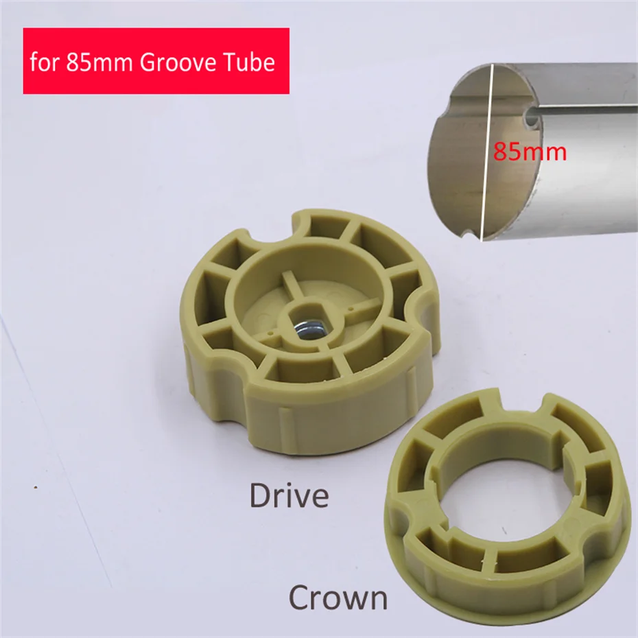 2PCS Crown+2PCS Drive Adapter for Motorized Rolling Blinds,for A-OK Dooya Tuya tubular motor of Diameter 45mm,Dia 85mm Tube