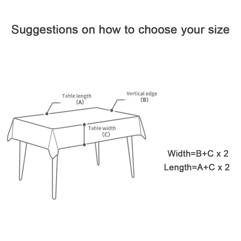 European Style Tablecloth Waterproof Square Home Dining Table Tablecloth Outdoor Picnic Camping