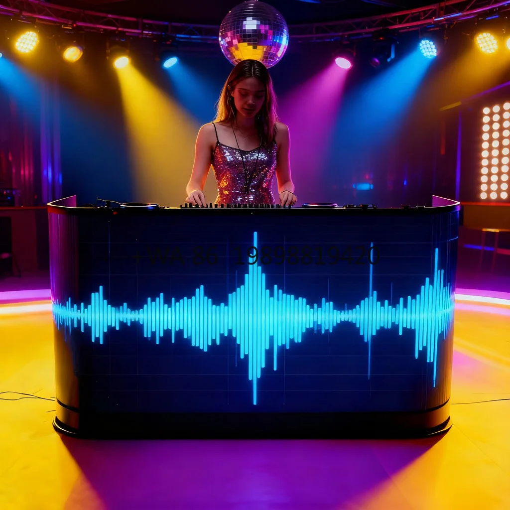 أداء مباشر سلس الربط كامل اللون Led Dj كشك شاشة عرض لأحداث الحفلات ملهى ليلي بار المنزل مع عجلات
