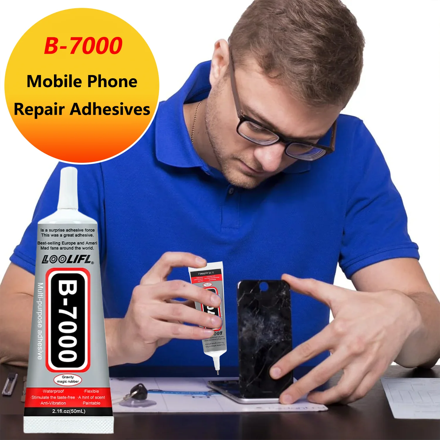 B7000 Glue Mobile Phone Touchscreen Repair Jewellery Accessories Epoxy Resin Waterproof Transparent For Apple and Samsung Mobile Phones