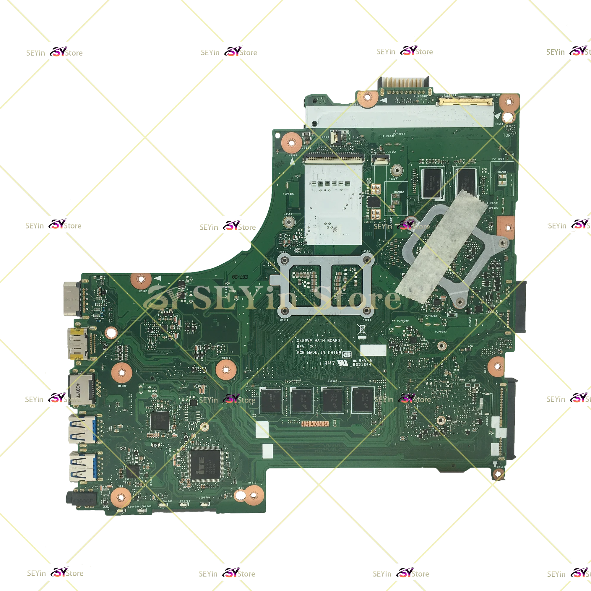 X450VP Mainboard For ASUS X450 X450V A450V X450CP D452VP VM400VP Laptop Motherboard 1007U/2117U i3 i5 i7 3th Gen 4GB/RAM V1G