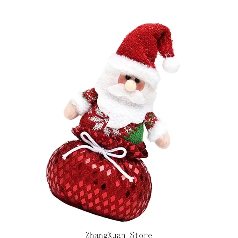Home-Figurenstück mit gewebter spitzer Kappe und freistehender glitzernder Basis, weihnachtlicher Akzent für Innenschränke 3XUF – Detail 10
