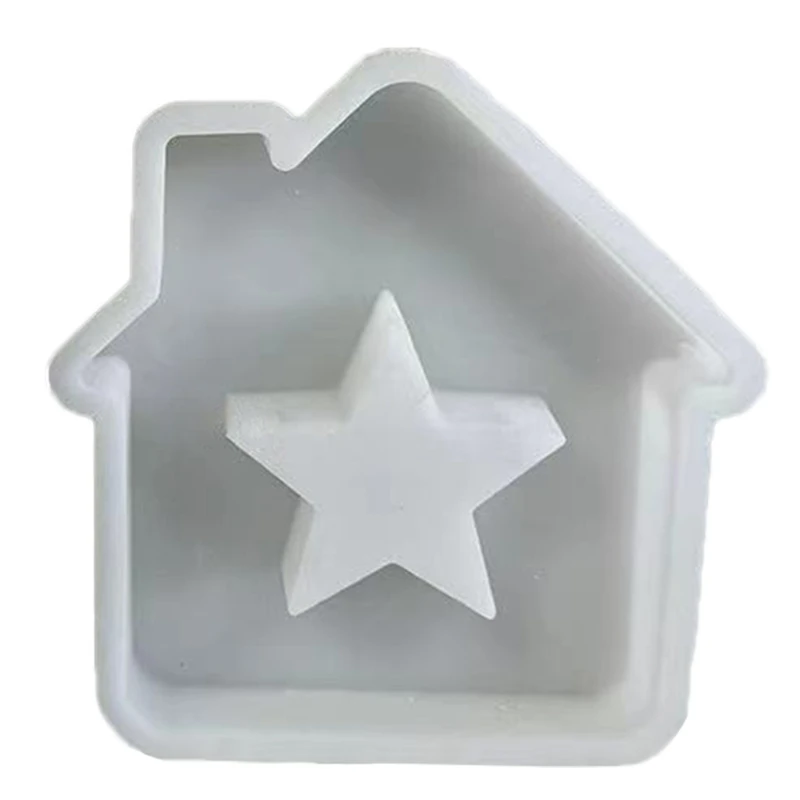 Love House แม่พิมพ์เทียน Star House แม่พิมพ์เรซินสำหรับทำเทียน Fondant