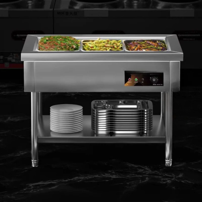 stainless steel insulation car cabinet breakfast shop canteen fast food