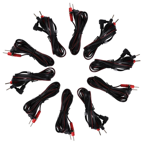 Cables de plomo de electrodo de Pin estándar, Pin estándar conductor TENS para almohadilla de electrodo de masaje Ems, máquina Digital Tens para el cuidado de la salud