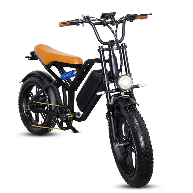 

SXLL Best Quality Electric Bike 20 inch 48v 500w 750w 1000w High Carbon Steel Frame Folding Fat Tire Electric Bike