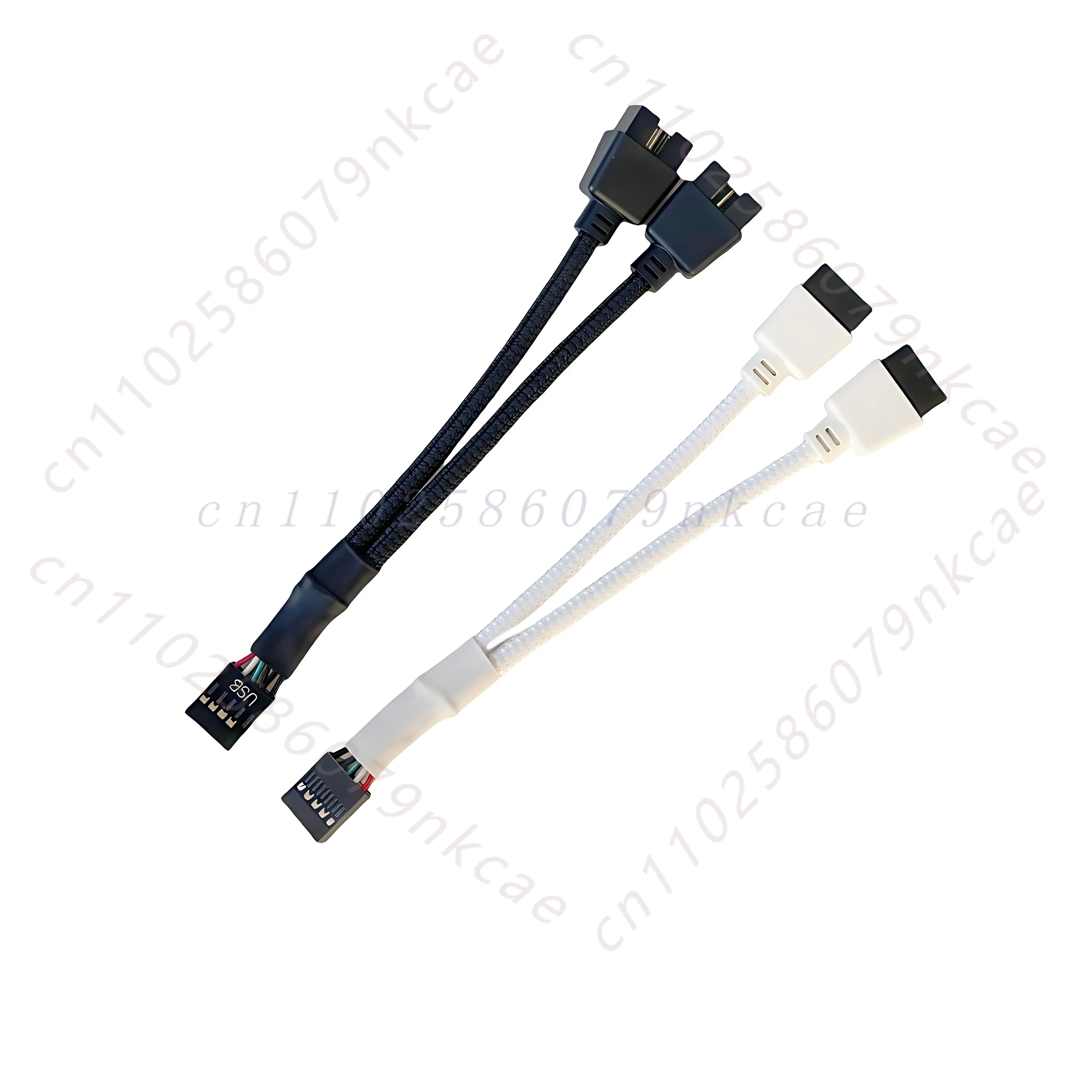 Motherboard USB 2.0 9 Pin Header 1 to 2 Splitter Extension Cable Dual 9Pin Male to Dual Female Port Multiplier for PC Case