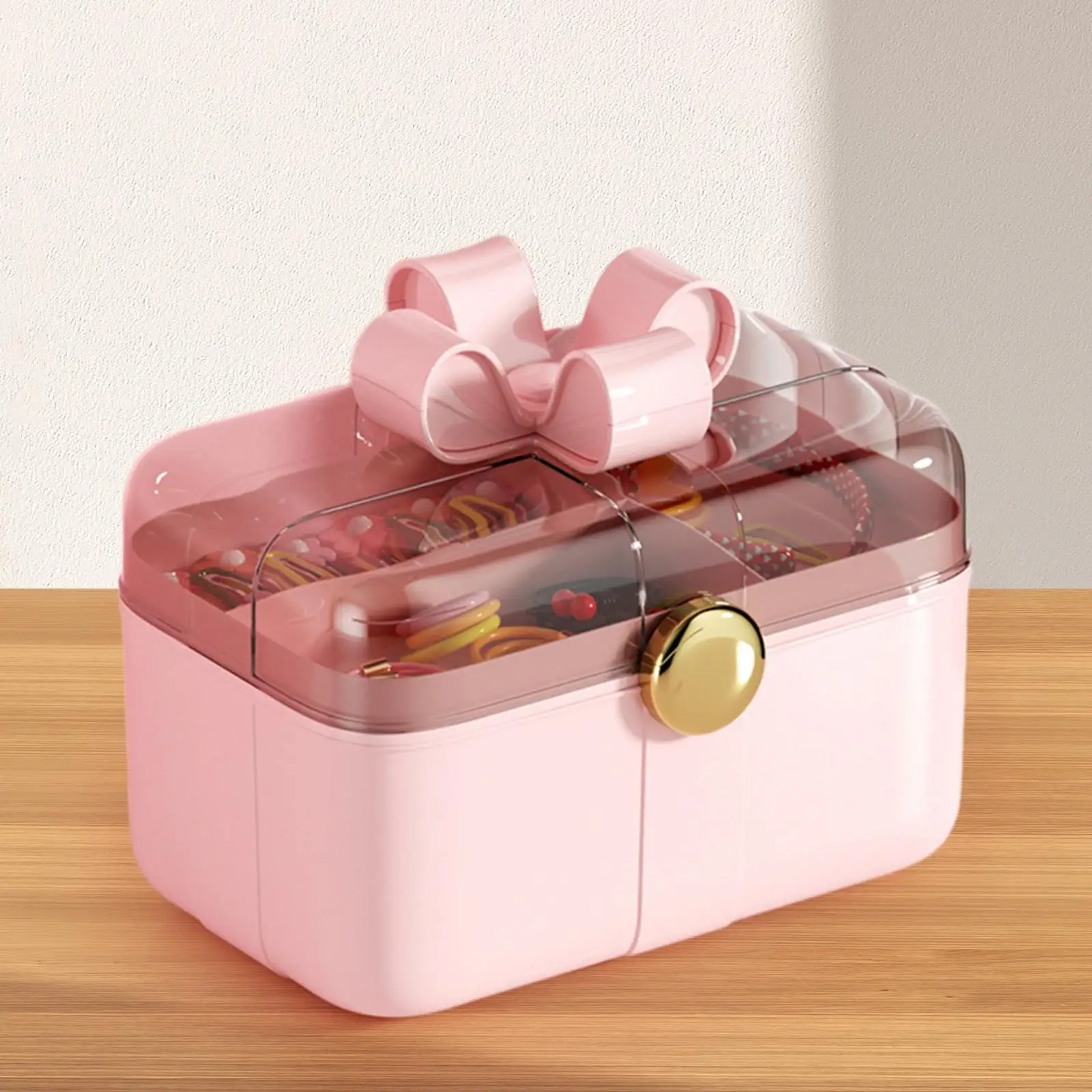 

Jewelry Organizer Container with Compartment Hair Accessories Storage Box for Necklaces Hairpin Earrings Headband Barrette